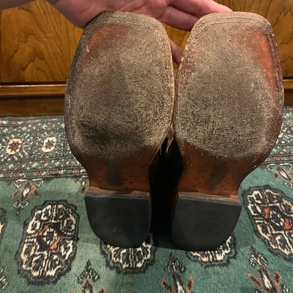 Horse Power Chocolate Nile Croc Print with Bone Mad Dog Top all leather - Picture 8 of 11